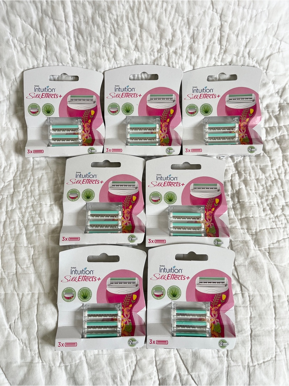 x21 NEW Cartridge Schick Intuition Silk Effects Plus Razor Refill Aloe Vitamin E